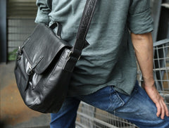Cool Leather Mens Messenger Bag Briefcase Shoulder Bag for men - iwalletsmen