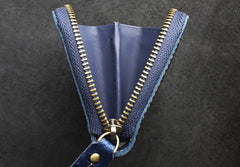 Handmade Leather Floral Mens Cool Travel Long Wallet Card Holder Card Slim Clutch Wallets for Men