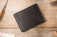 Leather Mens Slim Cards Holder Front Pocket Wallets Card Wallet for Men - iwalletsmen