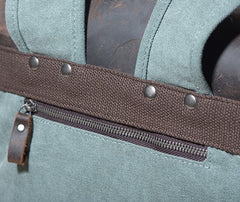 Cool Gray Canvas Travel Backpack Mens Canvas Backpack Canvas School Bag for Men - iwalletsmen