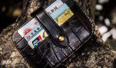 Handmade Leather Mens Cool billfold Wallet Card Holder Small Card Slim Wallets for Men