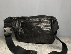 Leather Men Fanny Pack Small Waist Bag Hip Pack Belt Bag Bumbag for Men