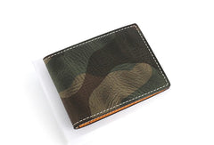 Cool Leather Mens Camouflage License Wallet Front Pocket Wallet Slim Card Wallet for Men - iwalletsmen