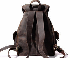 Cool Leather Mens Backpacks Travel Backpack Leather School Backpack for Men - iwalletsmen