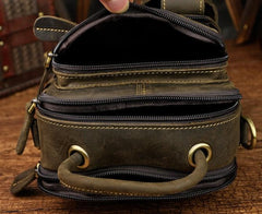 Vintage Leather Belt Pouches for Men Waist Bag BELT BAG Shoulder Bags For Men - iwalletsmen