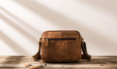Cool Small Leather Mens Messengers Bag Shoulder Bag for Men - iwalletsmen