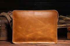 Vintage Small Leather Mens Messenger Bag Clutch Wristlet Shoulder Bag for Men - iwalletsmen
