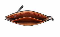 Cool Handmade Leather Mens Wristlet Bag Clutch Zipper Clutch for Men - iwalletsmen