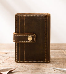 Leather Mens Card Holder Slim Front Pocket Wallets Card Wallet for Men - iwalletsmen