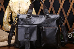 Vintage Leather Mens Briefcase Business Briefcase Cool Work Briefcase For Men - iwalletsmen