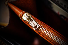 Handmade Leather Mens Chain Biker Wallet Cool Leather Wallet Long Clutch Wallets for Men