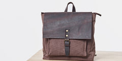Cool Mens Canvas Backpack Canvas Travel Bag Canvas School Bag for Men - iwalletsmen
