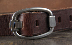 Genuine Leather Punk Rock Biker Trucker Mens Belt Men Black Coffee Belt for Men