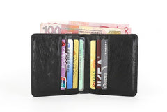 Leather Mens Front Pocket Wallet Small Wallet Slim Wallet Card Wallet for Men - iwalletsmen