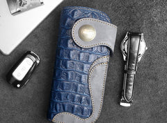 Handmade Leather Biker Wallet Mens Cool Chain Wallet Long Wallet Trucker Wallet with Chain