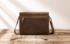 Cool Brown Vintage Leather Mens Messengers Bag Shoulder Bag for Men - iwalletsmen
