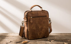 Cool Leather Brown Small Mens Messenger Bag Vintage Shoulder Bag  for Men - iwalletsmen