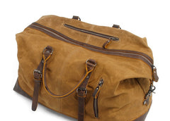 Mens Waxed Large Canvas Weekender Bag Canvas Travel Bag Canvas Overnight Bag for Men - iwalletsmen