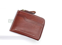 Leather Mens Front Pocket Wallets Small Slim Wallet Card Wallet Change Wallet for Men - iwalletsmen
