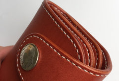 Handmade Leather Biker Wallet Mens Cool billfold Chain Wallet Trucker Wallet with Chain