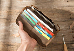 Cool Canvas Leather Mens Bifold Long Wallet Long Wallet for Men - iwalletsmen
