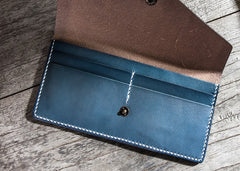 Handmade Leather Long Wallets for men Envelope Bifold Men Long Wallet - iwalletsmen