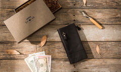 Cool Mens long Wallet Leather Bifold Wallet Long Wallets for Men - iwalletsmen
