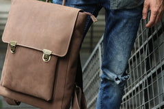 Cool Mens Leather Backpack Travel Backpacks Laptop Backpack for men - iwalletsmen