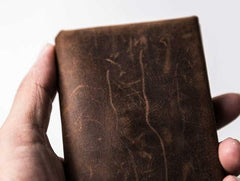 Leather Men Card Holder Wallet Change Bifold Small Wallet for Men - iwalletsmen