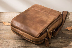 Cool Mens Small Leather Brown Bag Messenger Bags Shoulder Bags  for Men - iwalletsmen