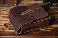Handmade Leather Mens Cool Backpack Sling Bag Large Travel Bag Hiking Bag for men