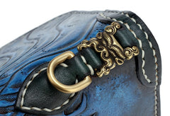 Handmade Leather Carp Mens Chain Biker Wallet Cool Leather Wallet Long Phone Wallets for Men