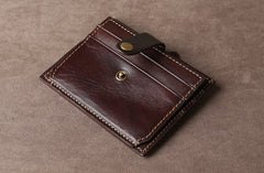 Genuine Leather Mens Cool Slim Front Pocket Wallet Leather Wallet Men Small Wallets  for Men