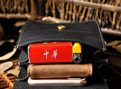 Small Leather Belt Pouch Mens Holsters Belt Cases Cell Phone Waist Pouch for Men - iwalletsmen