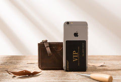 Leather Mens Card Holders Slim Front Pocket Wallet Coin Wallet for Men - iwalletsmen