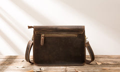 Vintage Leather Small Mens Cool Messenger Bags Small Shoulder Bag for Men - iwalletsmen