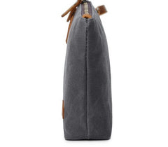 Cool Canvas Leather Mens Wristlet Bag Vintage Clutch Zipper Bag for Men - iwalletsmen