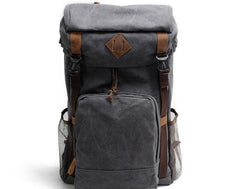 Cool Waxed Canvas Mens Hiking Backpacks Canvas Travel Backpack for Men - iwalletsmen