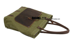Mens Waxed Canvas Large Tote Bag Canvas Handbag Canvas Shoulder Bag for Men - iwalletsmen