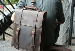 Handmade Leather Mens Backpack Travel Backpack Laptop Backpack for men - iwalletsmen
