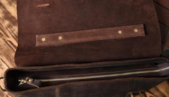 Genuine Leather Mens Cool Messenger Bag Briefcase Work Bag Business Bag for men