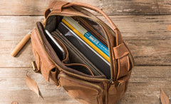 Cool Leather Small Mens Messenger Bags Small Shoulder Bags  for Men - iwalletsmen