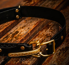 Handmade Genuine Leather Mens Belt Custom Cool Leather Men Black Belt for Men
