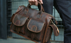 Cool Leather Mens Large Travel Bags Handbag Shoulder Bags for men - iwalletsmen