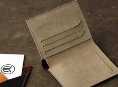 Black Leather Mens Small Wallet Bifold Wallet for Men - iwalletsmen