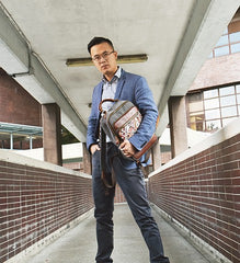 Vintage Canvas Gray Mens Backpack Canvas Travel Bag Canvas School Bag for Men - iwalletsmen