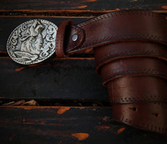 Handmade Genuine Leather Mens Belt Custom Cool Leather Men Black Belt for Men