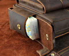 Biker Mens Leather Drop Leg Bag Waist Bag Side Bag Belt Pouch Pack for Men - iwalletsmen