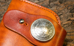 Handmade Long Wallet Mens Cool Leather Chain Wallet Biker Trucker Wallet with Chain