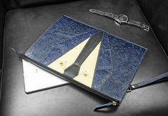 Handmade Leather Floral Tooled Mens Clutch Cool Slim Wallet Zipper Clutch Wristlet Wallet for Men
